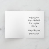 Personalized Christmas Holiday Greeting Cards Karte (Innenseite)