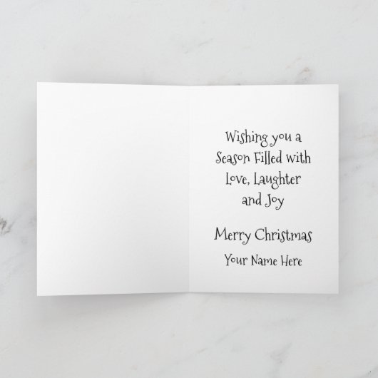 Personalized Christmas Holiday Greeting Cards Karte (Innenseite)