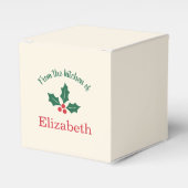Personalized Christmas Holiday Kitchen Holly Berry Geschenkschachtel (Vorderseite)