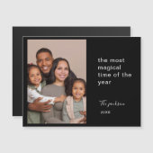 Personalized Christmas Holiday Photo Memory Design Magnetkarte (Vorne/Hinten)