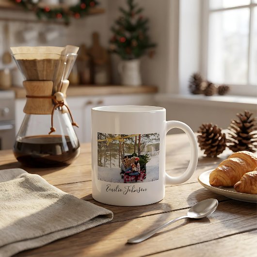 Personalized christmas holiday photo x Mas tee Jumbo-Tasse