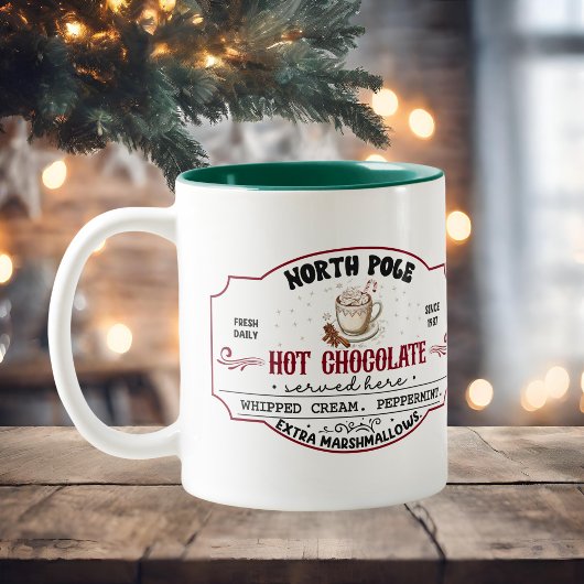 Personalized Christmas Hot Cocoa  Zweifarbige Tasse