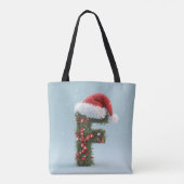 Personalized Christmas Initial Tote Bag with Custo Tasche (Rückseite)