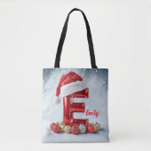 Personalized Christmas Initial Tote Bag with Custo Tasche (Vorderseite)
