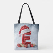 Personalized Christmas Initial Tote Bag with Custo Tasche (Rückseite)