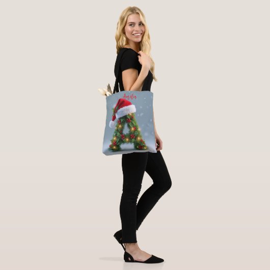 Personalized Christmas Initial Tote Bag with Custo Tasche (Am Model)