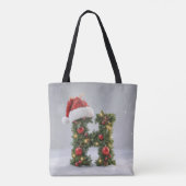 Personalized Christmas Initial Tote Bag with Custo Tasche (Rückseite)