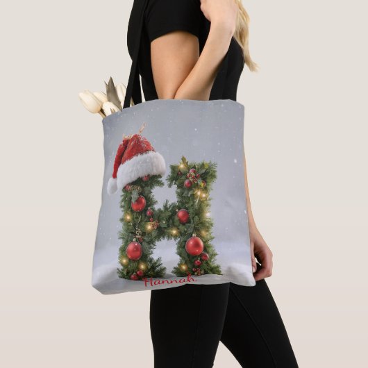 Personalized Christmas Initial Tote Bag with Custo Tasche (Von Nahem)