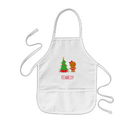 Personalized Christmas Kids Baking Apron with Name Kinderschürze