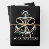 Personalized Christmas Lights Boating Sailing  Geschenkpapier Set (Beispiel)