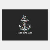 Personalized Christmas Lights Boating Sailing  Geschenkpapier Set (Vorderseite)