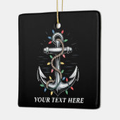 Personalized Christmas Lights Boating Sailing  Keramikornament (Links)