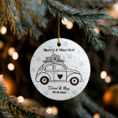 Personalized Christmas Married Ornament, Custom  Keramik Ornament