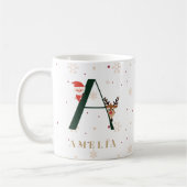 Personalized Christmas Monogram A Mug Kaffeetasse (Links)