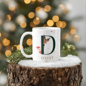 Personalized Christmas Monogram D Mug Kaffeetasse