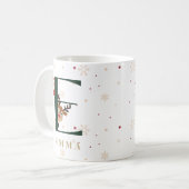 Personalized Christmas Monogram E Mug Kaffeetasse (Vorderseite Links)