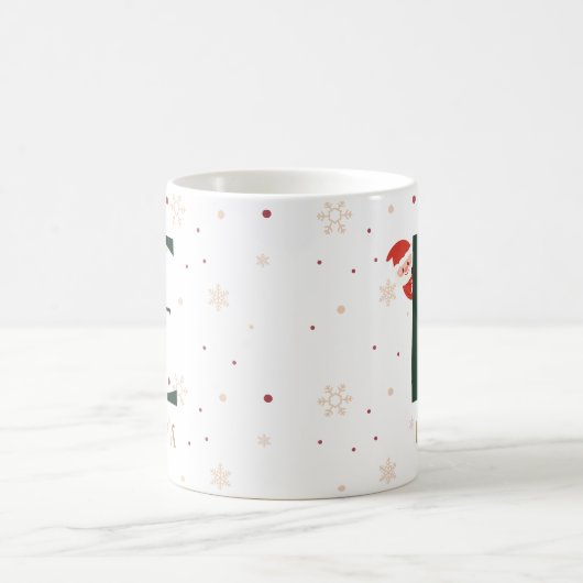 Personalized Christmas Monogram E Mug Kaffeetasse (Mittel)