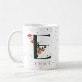 Personalized Christmas Monogram E Mug Kaffeetasse (Links)