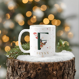 Personalized Christmas Monogram F Mug Kaffeetasse