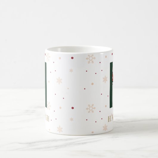 Personalized Christmas Monogram H Mug Kaffeetasse (Mittel)