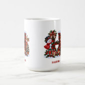Personalized Christmas Monogram Mug Snowman Reinde Kaffeetasse (Mittel)