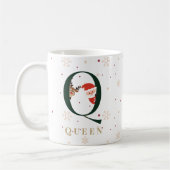 Personalized Christmas Monogram Q Mug Kaffeetasse (Links)