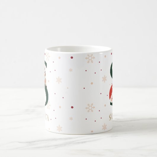 Personalized Christmas Monogram S Mug Kaffeetasse (Mittel)