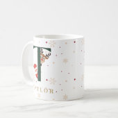 Personalized Christmas Monogram T Mug Kaffeetasse (Vorderseite Links)