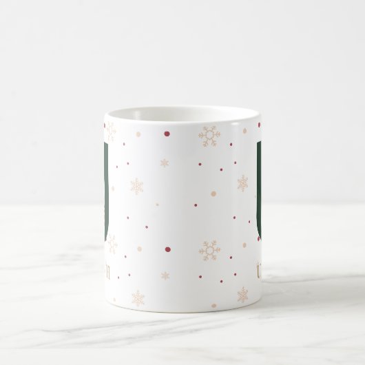 Personalized Christmas Monogram U Mug Kaffeetasse (Mittel)