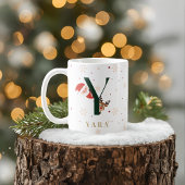 Personalized Christmas Monogram Y Mug Kaffeetasse