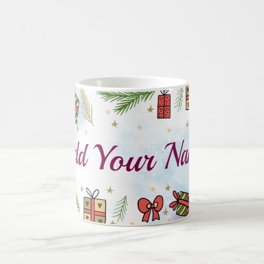 Personalized Christmas Mug – Add Your Name Kaffeetasse (Mittel)