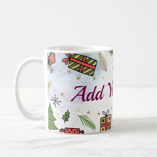 Personalized Christmas Mug – Add Your Name Kaffeetasse (Links)