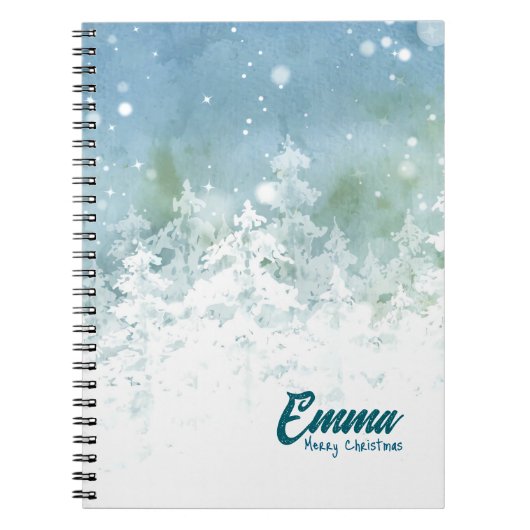 Personalized Christmas Notebook - Emma Notizblock (Vorderseite)