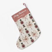 Personalized Christmas Nutcracker & Ballerina      Kleiner Weihnachtsstrumpf (Rückseite (Hängend))