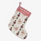 Personalized Christmas Nutcracker & Ballerina      Kleiner Weihnachtsstrumpf (Vorderansicht (hängend))