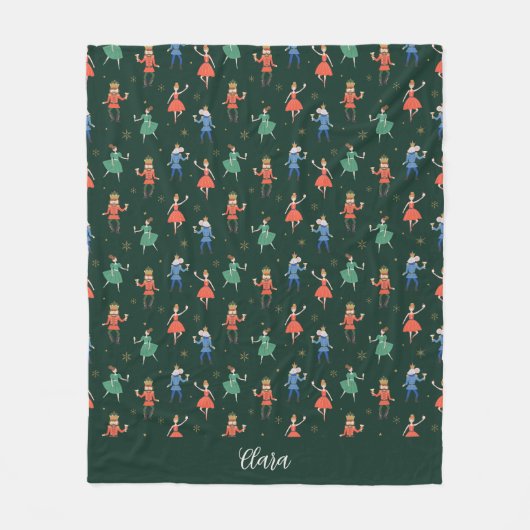 Personalized Christmas Nutcracker Cocktail Fleecedecke (Vorderseite)