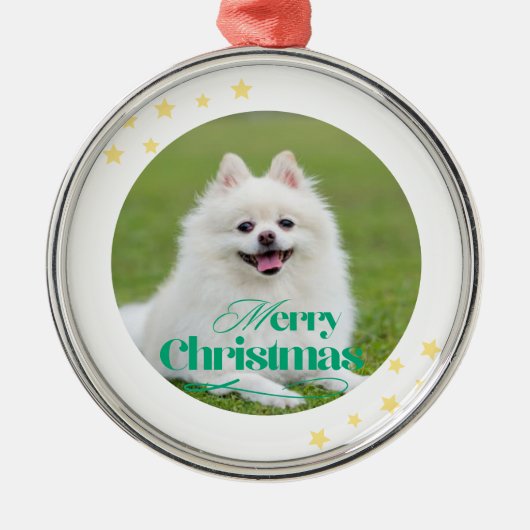 Personalized Christmas Ornament Aus Metall (Vorne)