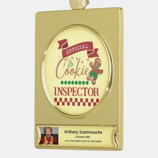 Personalized Christmas Ornament - Cookie Inspector (Links)