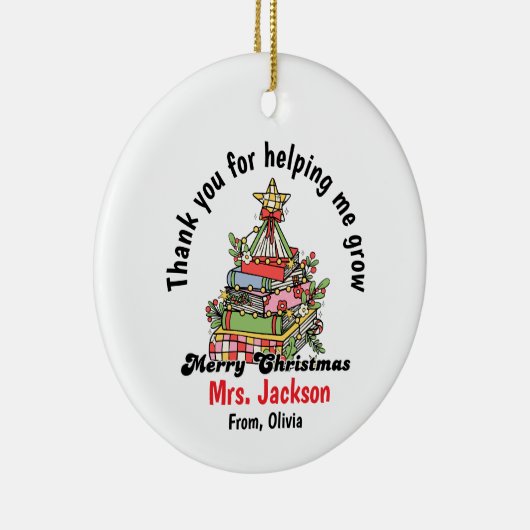 Personalized Christmas Ornament for Teacher (Rechts)