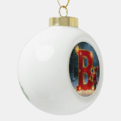Personalized Christmas Ornament – Letter B Ceramic (Links)