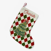 Personalized Christmas Pattern Design Kleiner Weihnachtsstrumpf (Vorderansicht (hängend))
