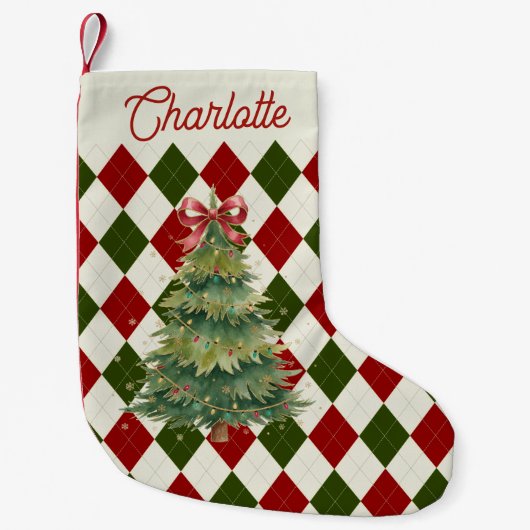 Personalized Christmas Pattern Design Kleiner Weihnachtsstrumpf (Vorderseite)