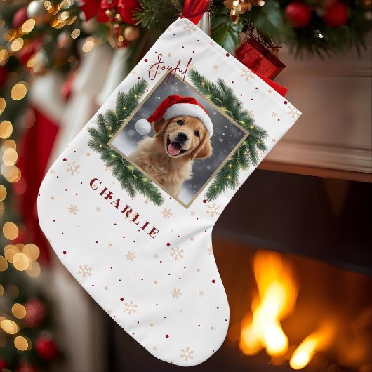 Personalized Christmas Pet Photo – Holiday Großer Weihnachtsstrumpf