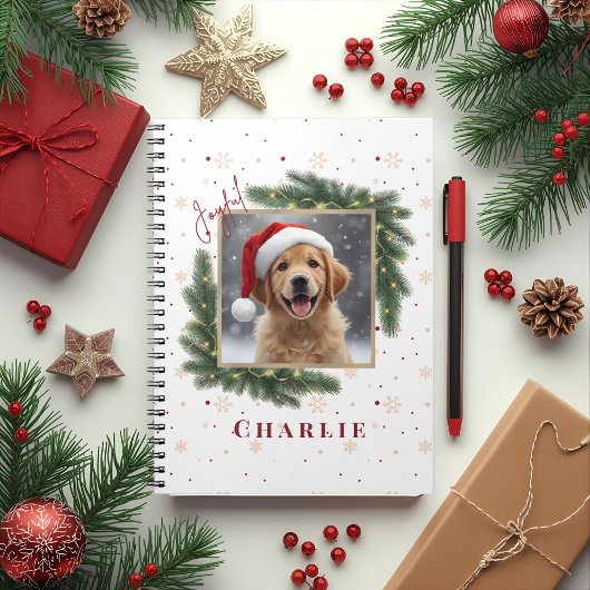 Personalized Christmas Pet Photo – Holiday  Notizblock