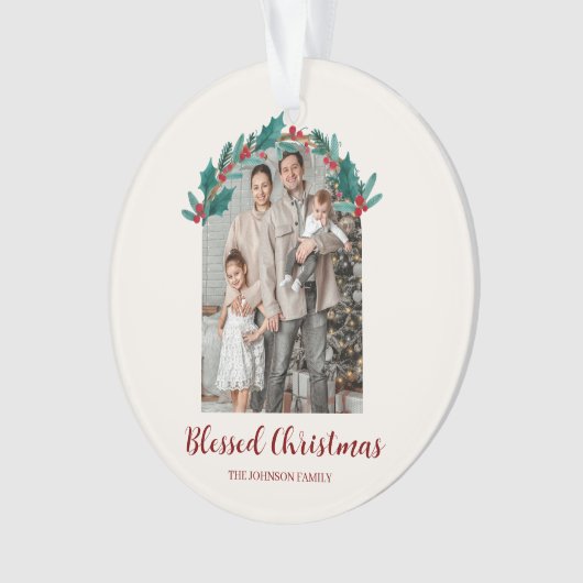 Personalized Christmas Photo Acrylic Ornament (Vorderseite)