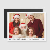 Personalized Christmas Photo Keepsake Holiday Magnetkarte (Vorne/Hinten)
