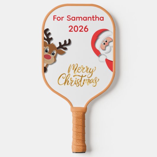Personalized Christmas Pickleball Paddle 2026 (Vorderseite)