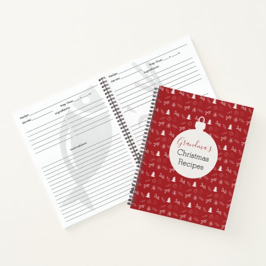 Personalized Christmas Recipe Book Notizblock (Innenseite)