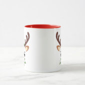 Personalized Christmas Reindeer Mug | Cute Holiday Tasse (Zentrum)