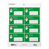 Personalized Christmas Santa Claus Mailing Label (Vorne)